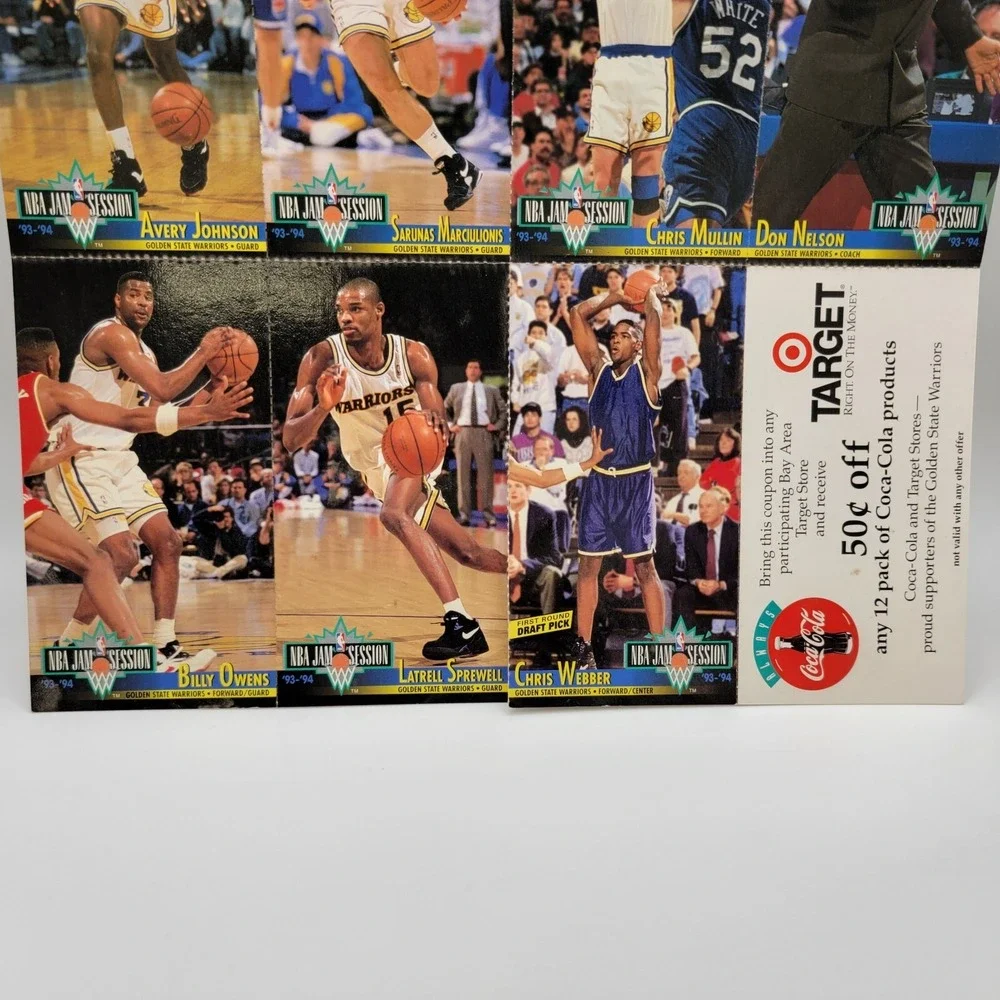 1994 Target Golden State Warriors Cards Fleer Uncut